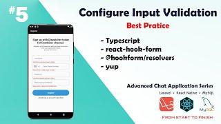 Setup Validation with react-hook-form - Build a chat app using React Native and Laravel from scratch