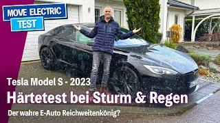 Tesla Model S Longrange - Reale Reichweite im Winter bei Extremwetter auf der Autobahn