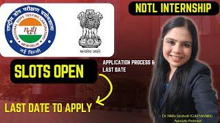 How to Apply for NDTL Internship | Last Date for Students in New Delhi !