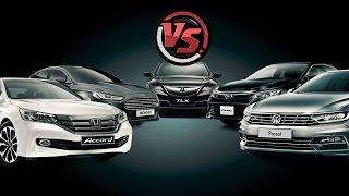 Битва Титанов 2015. Сравнительный тест Camry, Accord, Mondeo, Passat, Acura TLX