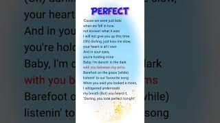  Perfect | Ed Sheeran (feat. Beyonce) #lyrics #english