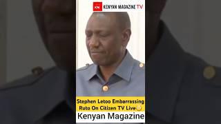 Citizen TV Stephen Letoo with a unique news delivery on president Ruto