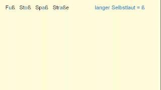 Rechtschreibung s -  ss - ß