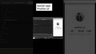 Social app profile UI in flutter #shorts #shortsvideo #flutter