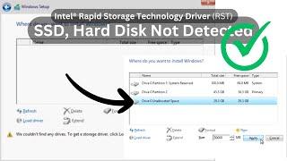 Fix SSD, HDD not detected during Windows Setup (VMD Driver Issue)