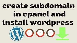 How to create subdomain in cpanel and install wordpress in Hindi