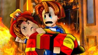 ROBLOX Brookhaven RP - FUNNY MOMENTS: Miserable Peter And Brave Fire Fighter Father