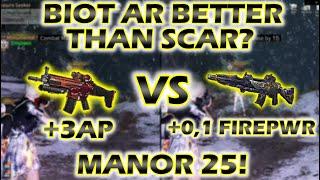 Manor 25 BioT AR is better than SCAR?! 0,1 Firepower VS 3 Attack Power!Lifeafter SCAR VS BioT Spider