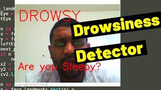 Drowsiness Detector (Blink Detection) OpenCV Project Tutorial - Python and Dlib - with code