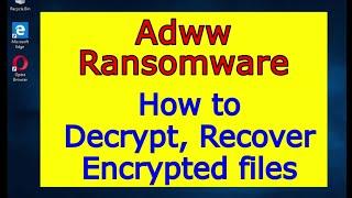 Adww virus (ransomware). How to decrypt .Adww files. Adww File Recovery Guide.