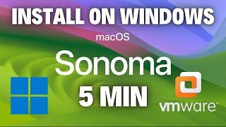 How to install mac OS Sonoma in Windows pc with VMware (No coding, No scripts)