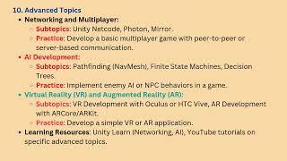 Unity Engine roadmap With detail explanation.