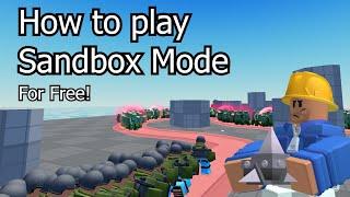 How to play Sandbox Mode (For Free!) - Tower Defense Simulator