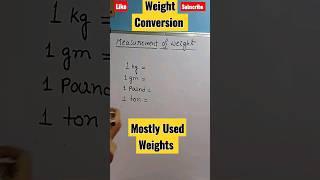 Unit conversion/ Weight coversion formula. #shorts #short #youtubeshorts  02.03.23