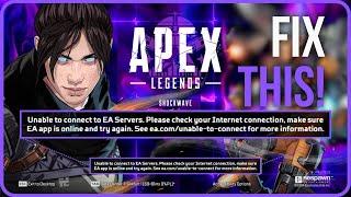 [FIXED] Apex Legends Unable To Connect To Ea Servers PC (2024)