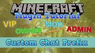 Minecraft | Custom Chat Prefix | Plugin Tutorial