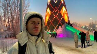 Самая высокая ёлка России - Красноярск Остров Татышев (55 метров)