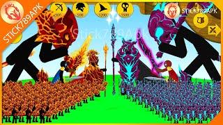 TITAN FINAL BOSS LAVA, XIPHOS VS MEGA GIANT BOSS VAMPIRE XIPHOS | Stick War Legacy Mod | Stick789Apk