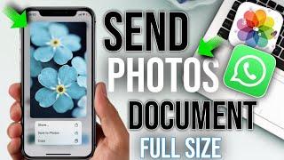 How To Send Photos As Document in WhatsApp in iPhone | Send Photos As Documents in WhatsApp iPhone |