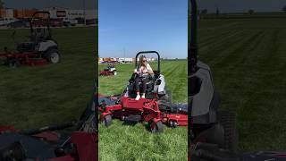 My Wife Mowing With The 144 Inch Exmark Zero Turn! #exmark #lawncare #shorts #shortsvideo