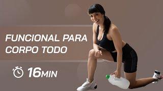 Treino funcional para corpo todo com música - 16 minutos em casa - Carol Borba