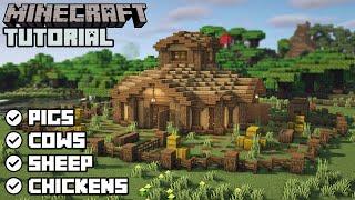 Minecraft - Animal Barn Tutorial (How to Build)