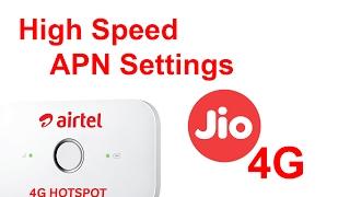 JIO 4G APN Settings For Unlocked Airtel Huawei E 5573 4G Wi-Fi Router