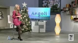 italian tv presenter with nice dress high heels