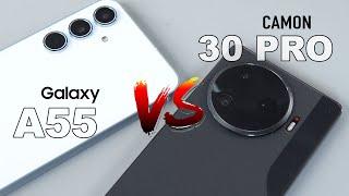 Tecno Camon 30 Pro 5G vs Samsung Galaxy A55 5G Full Comparison. Which one is Better?