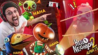 TRAPPING HELLO NEIGHBOR 2!  Greedy Little Brats Want all my Candy! (FGTeeV: The End of Alpha 1.5)
