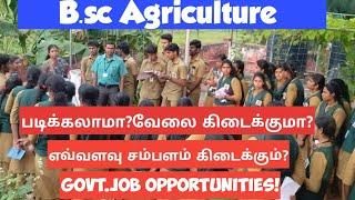 TNAU 2024|B.sc agriculture Job Opportunities details|Private Job opportunities Update|2024|