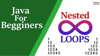 #10 Java Tutorial for Beginners in Hindi | Nested Loop | Pyramid program in java | Patterns in Java