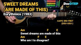 Sweet Dreams (Are Made of This) - Eurythmics (1983) Easy Guitar Chords Tutorial with Lyrics