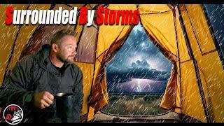 Storm Forces Me To Pitch a Tarp and Hunker Down - ASMR Storm Heavy Rain Camping