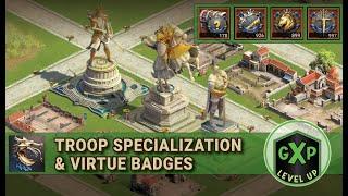 GXP | ROE COMBAT | TROOP SPECIALIZATION& VIRTUE BADGES | Rise of Castle: Fire and War