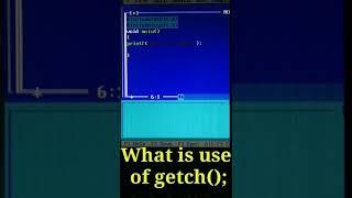 use of getch(); c #language #program #java#cprogramming