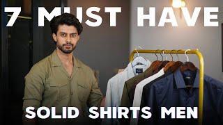 MUST HAVE SOLID SHIRTS FOR MEN | STYLISH SHIRTS FASHION HAUL