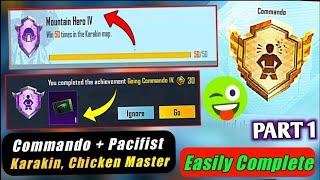 Easyway To Complete [Commando, Mountain Hero, Pacifist, Chicken Master] Achievements || TEAM HARSHIT