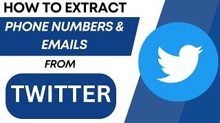 Extract Phone Numbers and Emails From Twitter | Data Extraction From Twitter | Complete DEMO