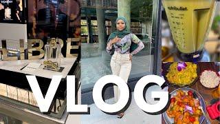 VLOG: INTRODUCTION + PERFUME SHOPPING + DATE NIGHT + JUICING + MORE | Amina Bands