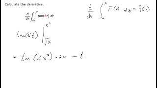 Use the Fundamental Theorem of Calculus to Evaluate Derivative of Integral