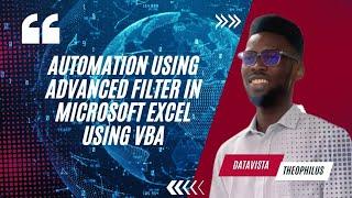 Automation using Advanced Filter in Microsoft Excel Using VBA