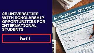 25 Universities That Offer Scholarships to International Students In USA