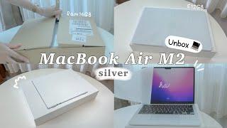  Unbox M2 MacBook Air - Silver | Basic Setup for the first time (CC Eng)