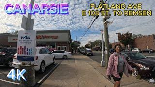 Brooklyn walking tour of FLATLAND Ave. &108 Street to REMSEN Ave CANARSIE NYC (10 18, 23)!!!