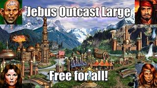 FREE For ALL on Jebus Outcast Large. Heroes 3 HoTA - Who is the best?