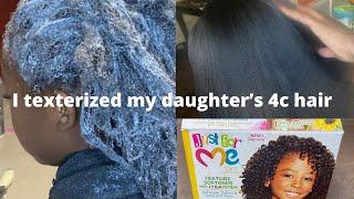 How i  texterize my daughter’s 4c natural hair|tutorial