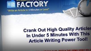 How To Create Unique Content - Instant Article Wizard - Jonathan Leger - Content Generator