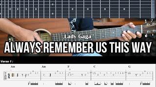 Always Remember Us This Way - Lady Gaga | EASY Guitar Lessons TABS