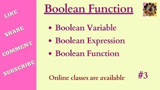 3. Boolean Function || Boolean Expression in  Discrete Mathematics #booleanalgebra